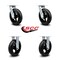 Service Caster 8 Inch Rubber on Steel Caster Set with Roller Bearings 2 Swivel 2 Rigid SCC SCC-30CS820-RSR-2-R820-2 - alternate 3